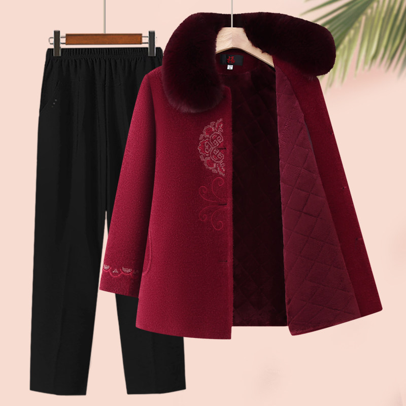 中长款老年人冬装外套女奶奶毛领大衣加绒厚妈妈保暖衣服新款唐装,女装/女士精品,中老年女装,淘宝优惠券,粉丝福利购,淘宝优惠卷