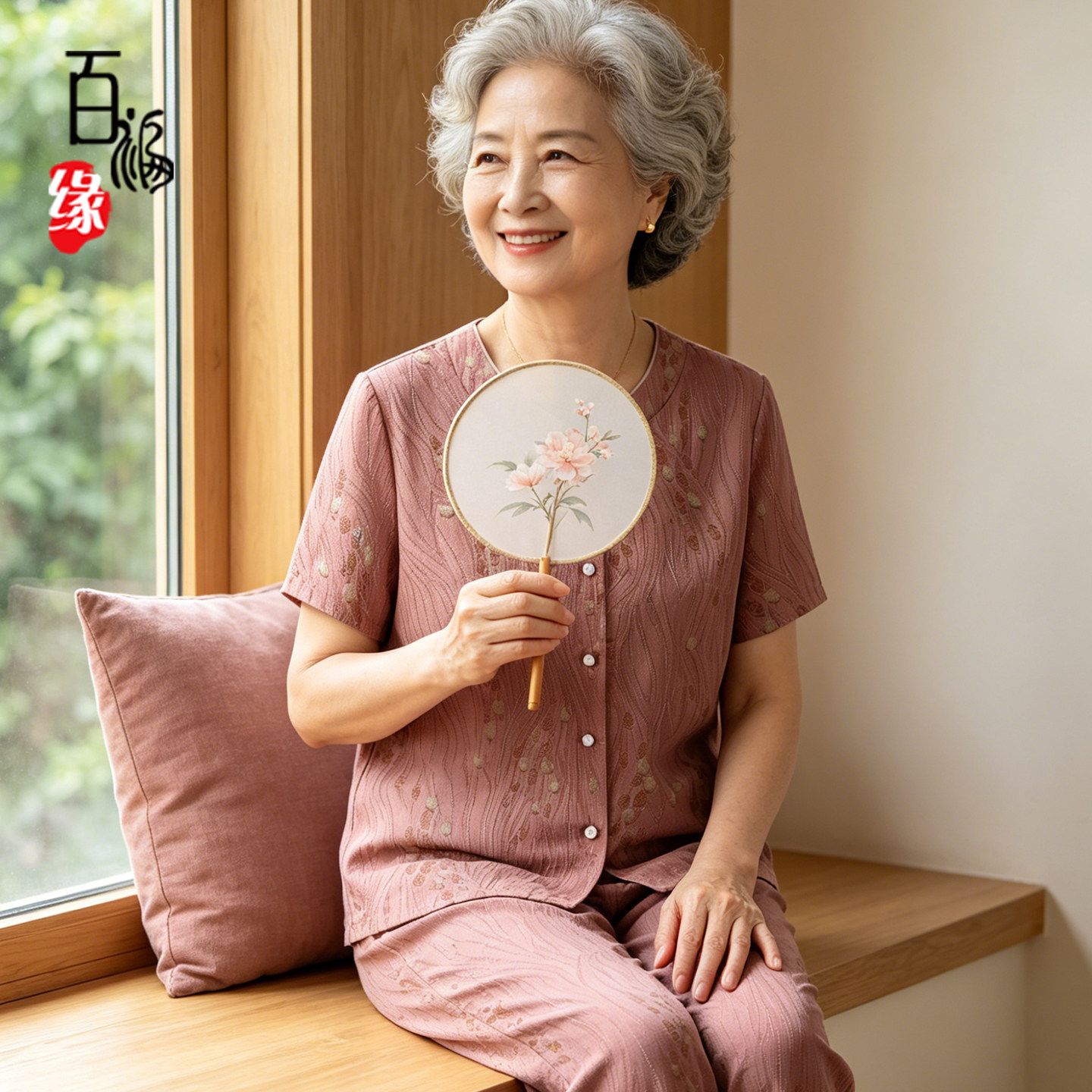 奶奶装夏季短袖套装中老年人女装