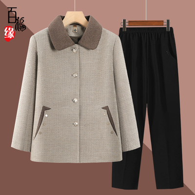 妈妈装春秋外套老太太上衣老年人