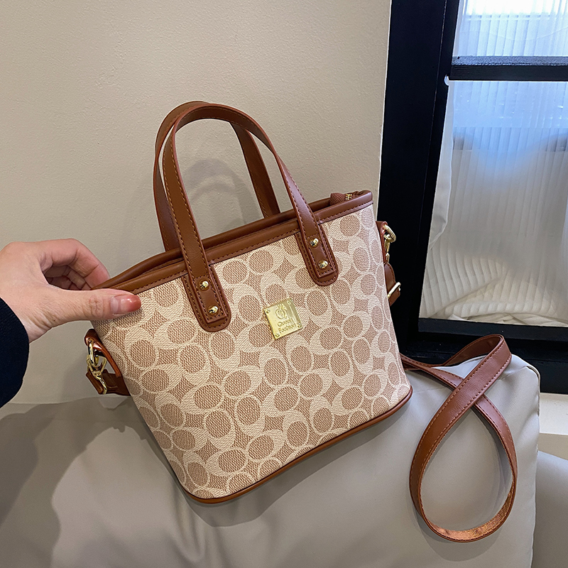 专柜正品百搭老花托特包单肩女包