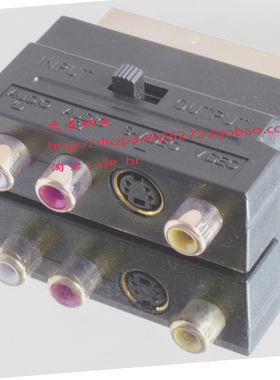 特价 精品21针SCART欧插转AV+S端子转换头