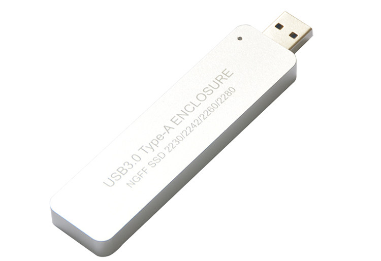 USB3.0 Type-A转M.2 SSD移动硬盘盒 直接插拔式 2230/2240/2280