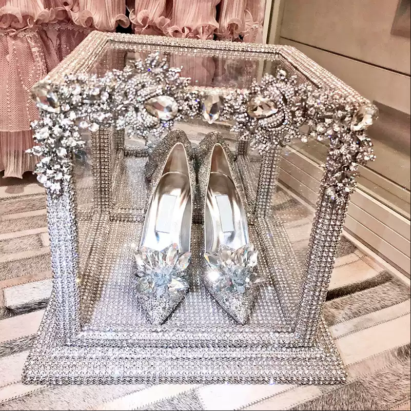 宴会聚会约会水晶高跟鞋新娘婚鞋