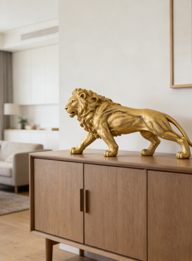 百财旺宅霸气雄狮桌面装饰品