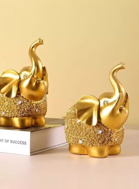 大象摆件客厅酒柜电视柜创意家居