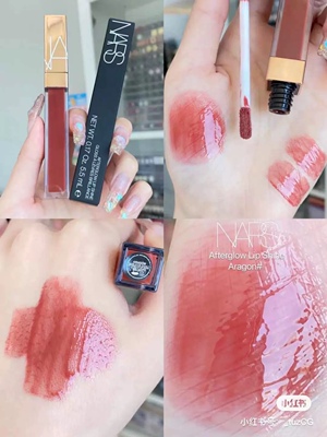 海淘现货nars娜斯粉金唇釉新版aragon阿拉贡nympho奶茶镜面包邮