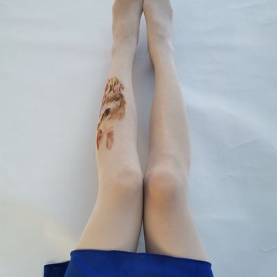 少量夏季薄丝袜肤黑底印花性感显瘦日系贴身潮流女士打底裤袜