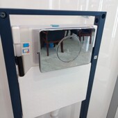 隐藏式 壁挂吉博力海底捞 智能水箱不锈钢感应面板单按面板按键暗装