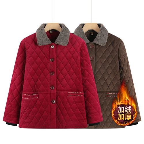 胖妈妈棉袄加肥加大码棉衣中老年人奶奶保暖新款女士外套加厚棉服