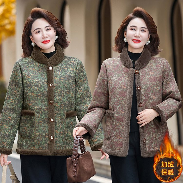 中老年人外套女奶奶冬装棉服2025新款妈妈棉袄洋气套装老太太衣服