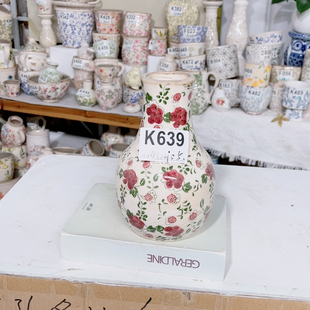 花瓶水培备注做防水 花盆打孔备注 新品 青花