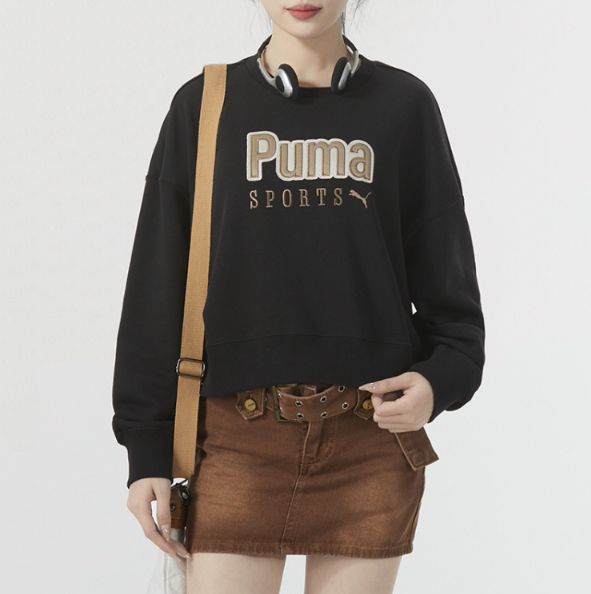 Puma彪马女子圆领长袖套头卫衣