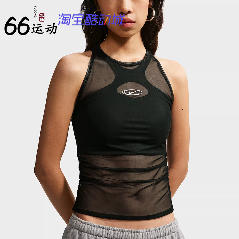 耐克女子薄纱紧身运动背心