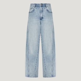 阿迪达斯女子纯棉宽松休闲做旧牛仔运动长裤 DENIM JOGGER LD6427