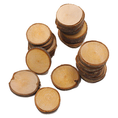 小木桩圆木片幼儿园手绘diy手工材料家居背景墙年轮装饰木片木块