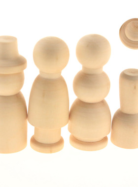 创意玩具木偶木制色手绘DIY绘画套人 木制工艺品家居装饰道具