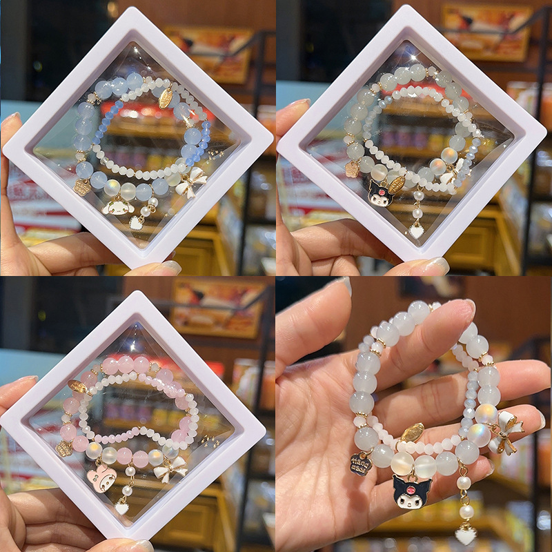 学生手链批发三丽鸥大耳狗水晶手工串珠手串甜美jk软妹送闺蜜