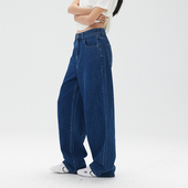 高个子显瘦加长裤 女高腰2025秋冬新款 子 牛仔裤 NO93复古宽松直筒裤