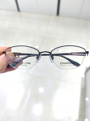 CHARMANT夏蒙钛合金女士商务舒适全框近视眼镜架纯钛CH10649