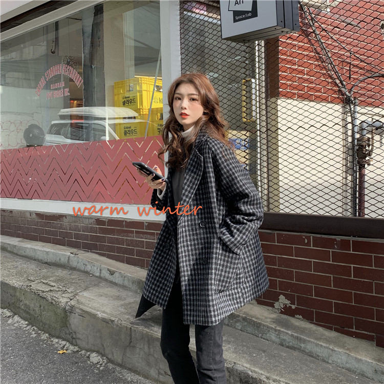 Real shot! Real price! Plaid tweed coat