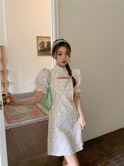 Real shot! Real price! Sito French retro cheongsam Fairy Dress