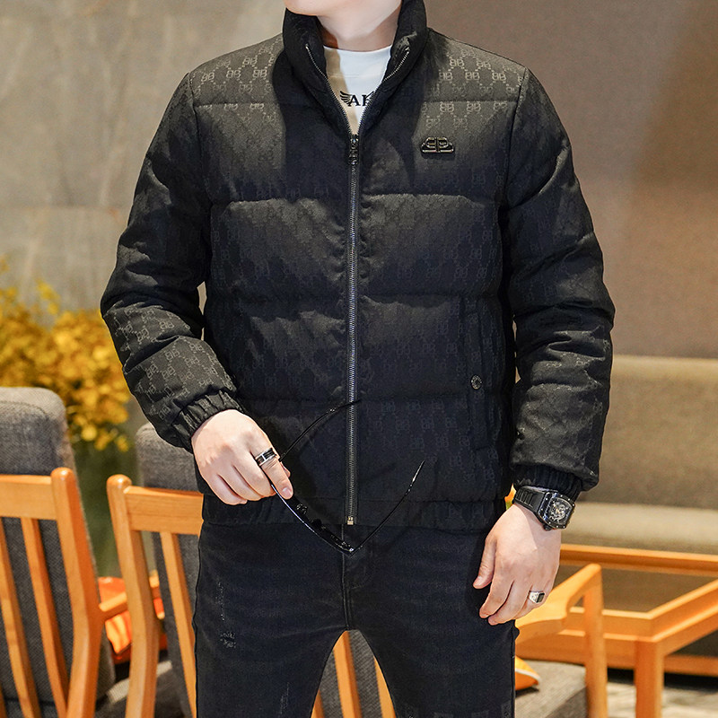 Y9808P3302025高端冬季90%白鸭绒提花立领羽绒服真模375,男装羽绒服,电商A023