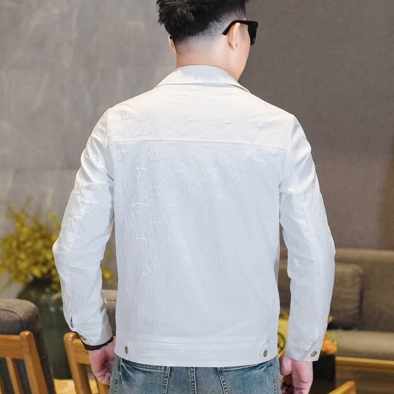 商标已注册2025年新款翻领休闲夹克JK88626P175真模,男装夹克,电商A023