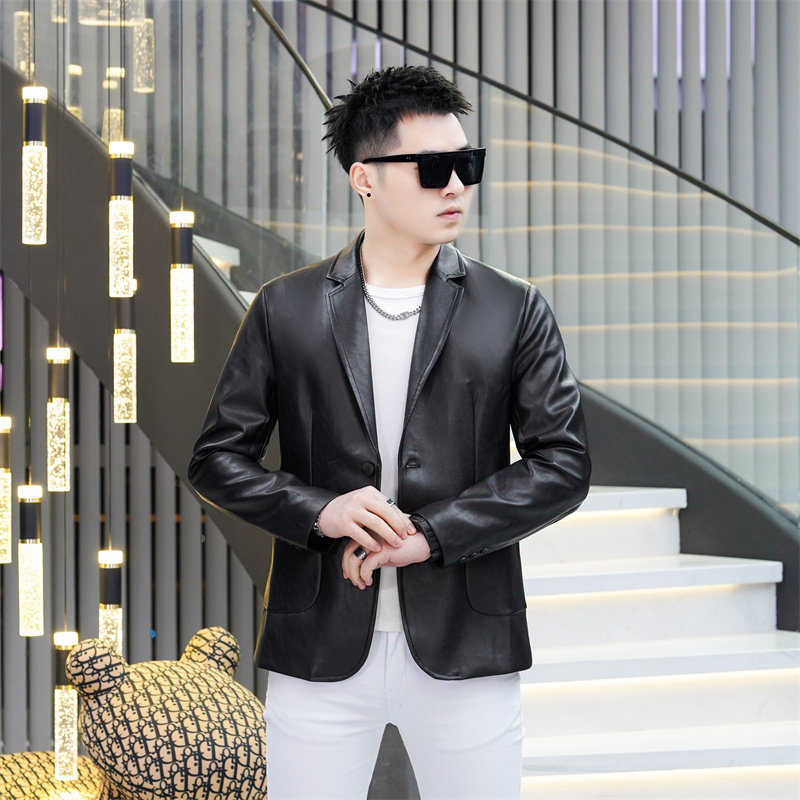2026年新款男士修身PU西装大码西服钱塘3019X6727P160真模,男装西服,电商A023