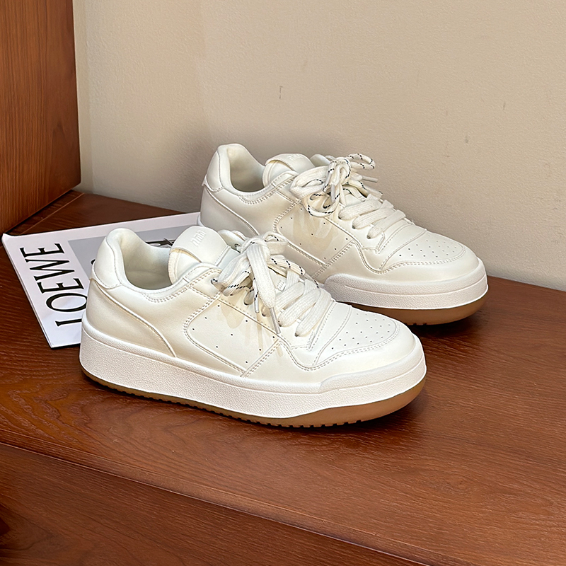 厚底增高小白鞋女款2025秋冬新款