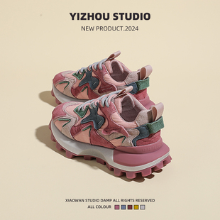 显脚小老爹鞋 欧洲站华夫阿甘鞋 百搭休闲运动鞋 爆款 女2025秋冬新款