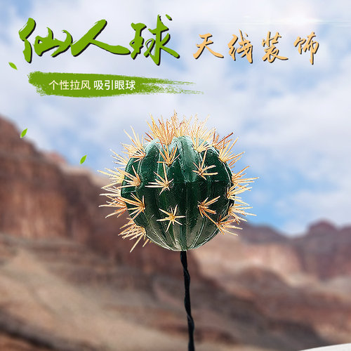汽车天线装饰享动仿真仙人球