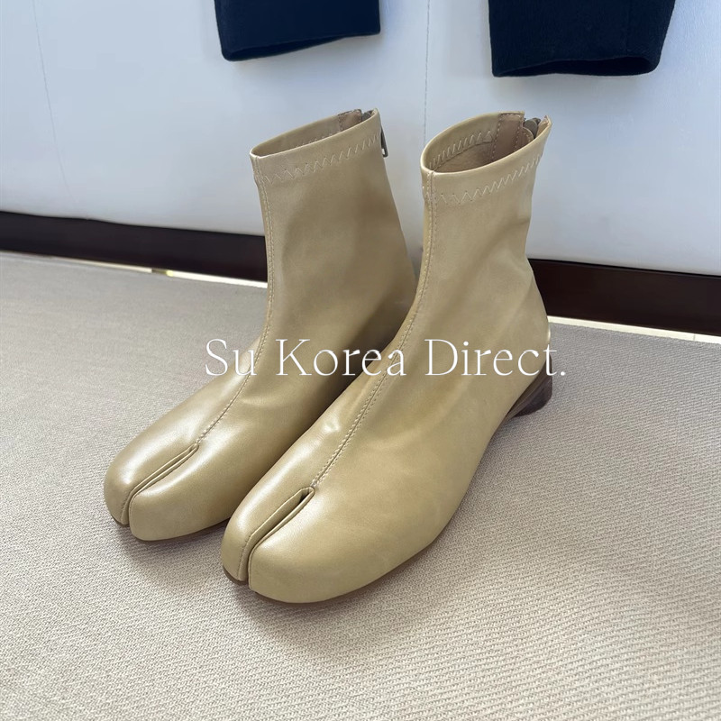 后拉链时尚舒适弹力瘦瘦靴短靴