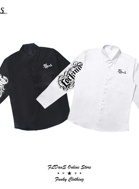 非零旦斯 印花衬衣 Popping衬衫Locking长袖街舞上衣