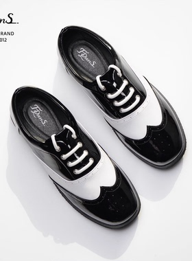 非零旦斯  DH02 Popping鞋子Locking街舞印花英伦风皮鞋原创