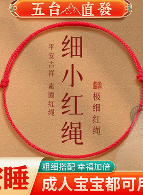 五台山宝宝红绳婴儿手链儿童平安护身符手串红手绳脚链
