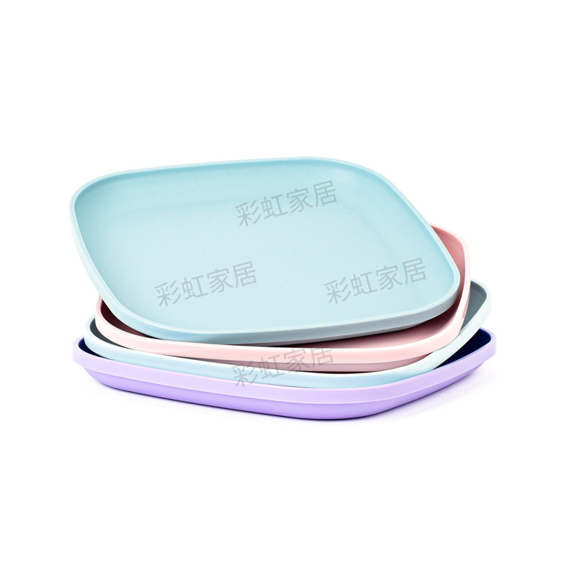 特百惠 新款闲情雅致微波碟 方形点心盘披萨早餐水果盘微波炉专用