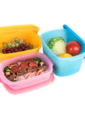 特百惠新微波长方饭盒 大中小号上班族学生可微波便携食物保鲜盒