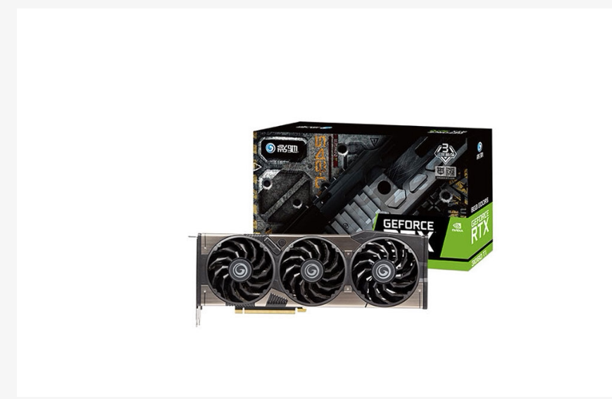 影驰 geforce rtx3060ti gddr6x电脑游戏显卡 g6x黑将oc 台式机独