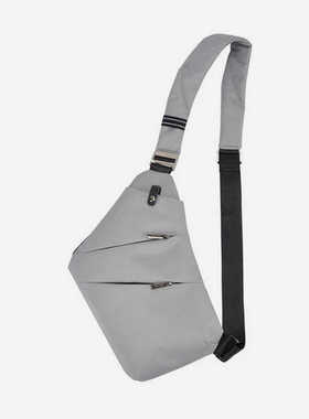 多袋男士单肩胸包防水耐磨刮胸前包轻薄收纳手机平板证件斜跨包