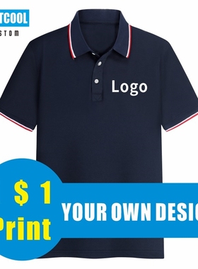 9 Colors Short Sleeve Custom Polo Shirt Logo Embriodery Per