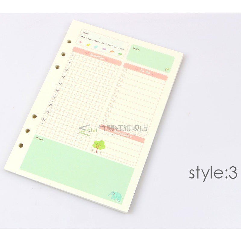 Summer Cute Series Notebook Filler Papers A5/A6  Color Inner