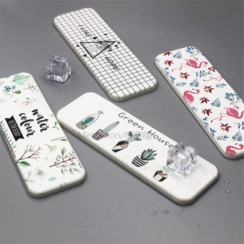 Portable Soap Dishes Diatomite Wash Pad Patterned Diatom Mud