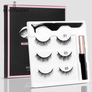 SEXYSHEEP Magnetic Eyelashes Eyeliner Eyelash Curler Set5 Ma