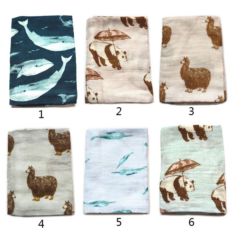 Muslin Baby Blanket Towel Cloth Organic Bamboo Cotton Soft