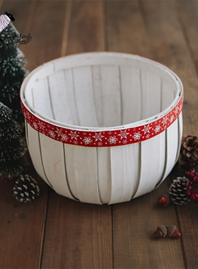 Newborn Photography Christmas Basket Props Baby Girl Boy Sh