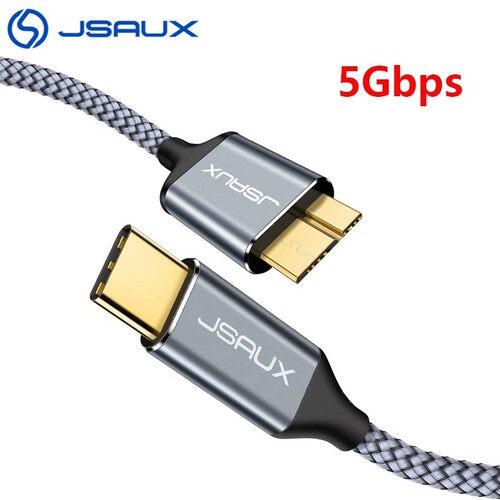 USB C to Micro B 3.0 Cable Jsaux 5Gbps Data Connector Adapt