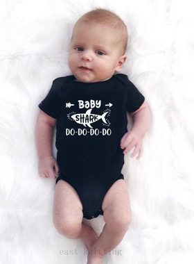 2019 Baby Baby climb clothes black short sleeves, dress Baby
