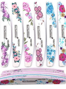 6pcs Nail Files Block Buffer 100/120/180/240 Pedicure Manic