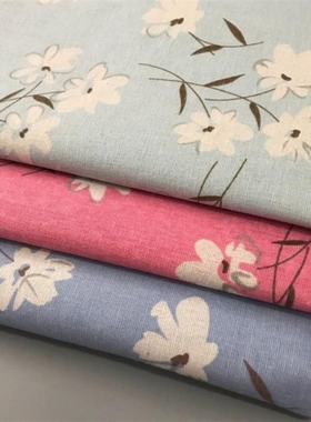 Daffodil Burlap Canvas Printed Linen Cotton Fabric Tableclo