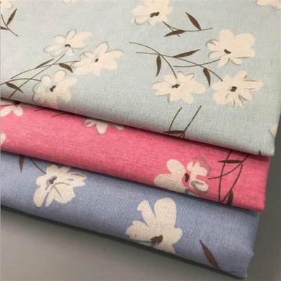 Daffodil Burlap Canvas Printed Linen Cotton Fabric Tableclo